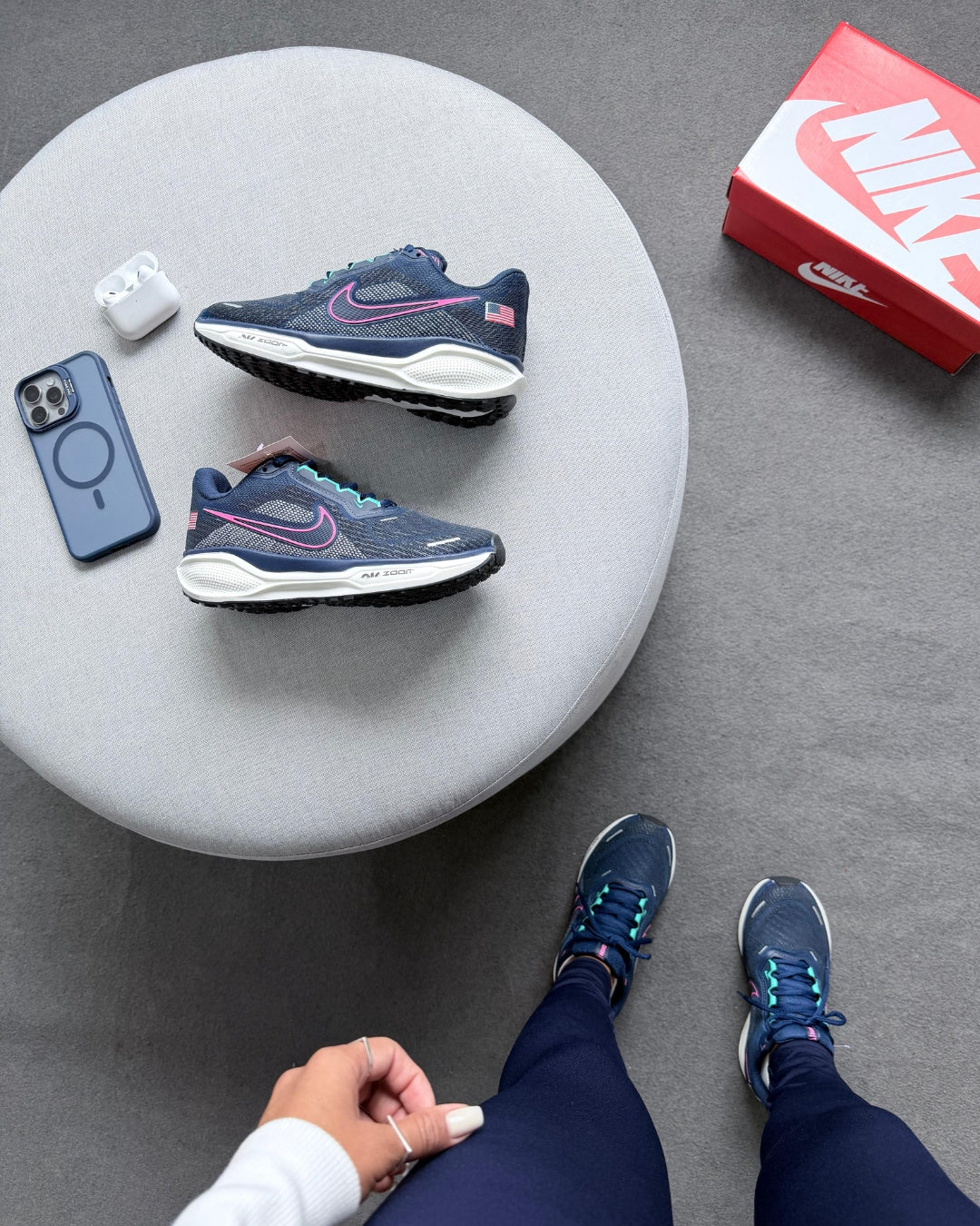 Tênis Esportivo Feminino Pegasus Zoom 41 Bandeira Azul Marinho