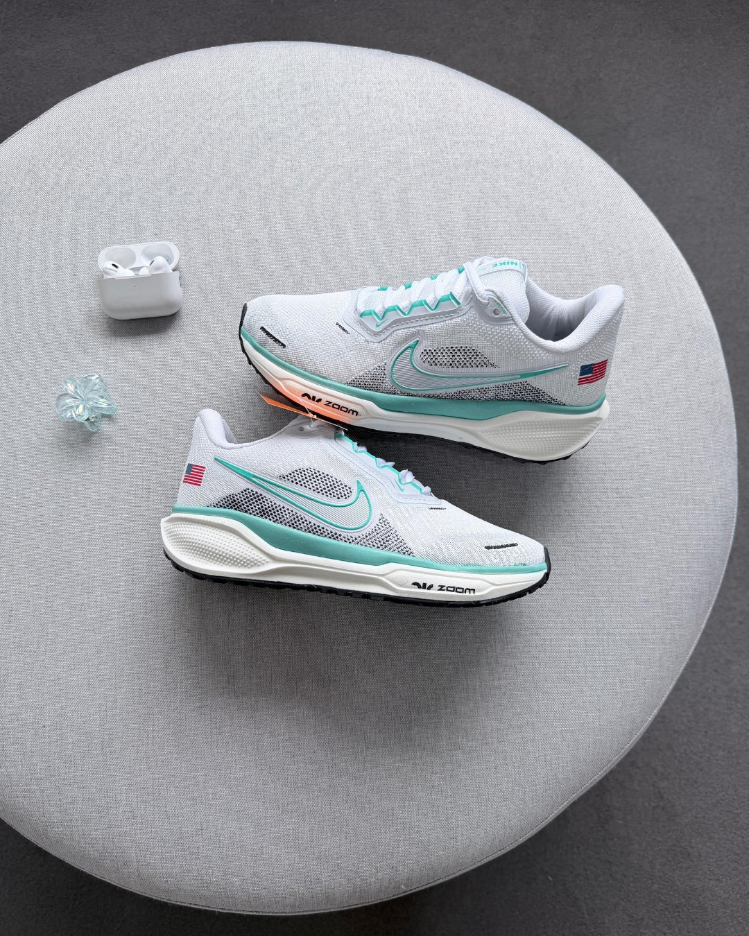 Tênis Esportivo Feminino Pegasus Zoom 41 Bandeira Branco e Verde