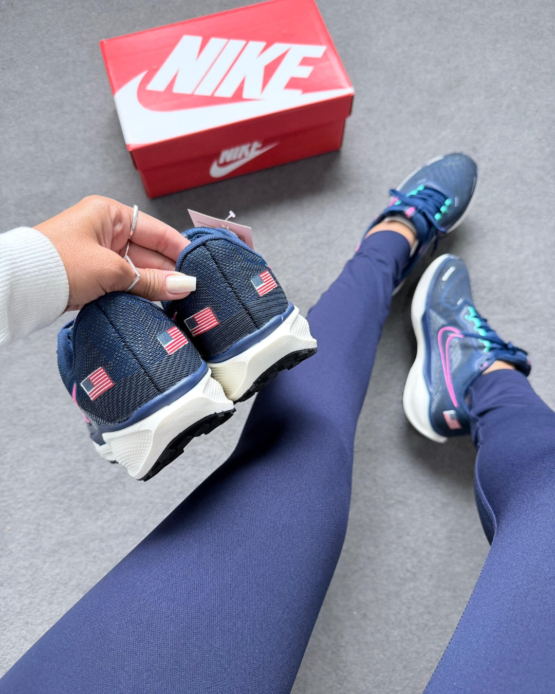 Tênis Esportivo Feminino Pegasus Zoom 41 Bandeira Azul Marinho