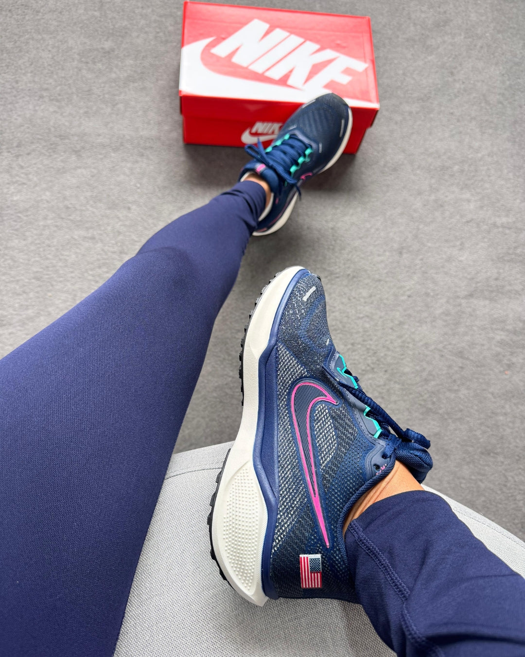 Tênis Esportivo Feminino Pegasus Zoom 41 Bandeira Azul Marinho